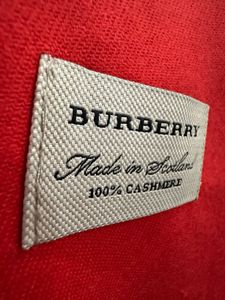 Burberry Red Scarf Unisex