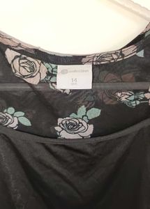 Floral Mesh Top
