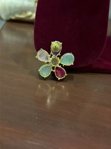 Gemstone Flower Earrings