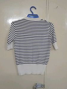 Women Striped Round Neck Top