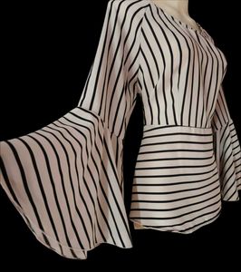 Striped Bell Sleeve Top