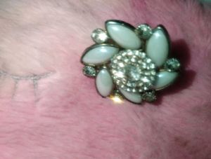 Vintage White Floral Earrings