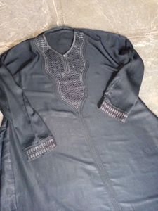 Elegant Black Abaya 3 Combo 2 Face Cover Soudi Abi