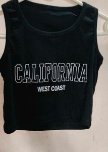 Black Stylish Crop Top
