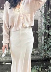 Elegant Knit Cardigan &amp; Maxi Skirt Set