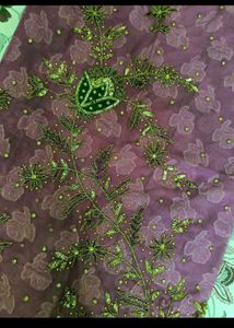 Beautiful Purple Net Saree🪻💗