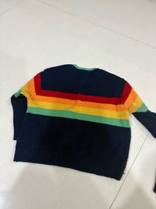 Vintage Rainbow Sweater Skirt Set