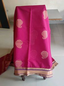 Pink Banarasi Silk Saree