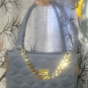 Gray Quilted Bag