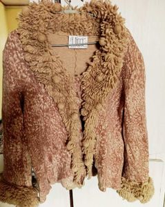 Unique Fuzzy Trim Jacket