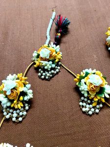 Floral Haldi Jewellery Set