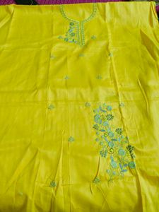 Muslin Cotton Embroidered Suit