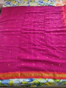 Magenta With Golden Pink Saree