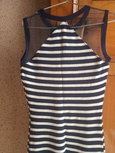 sale !!blue white strip dress 👗