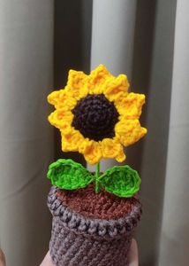 Crochet Sunflower Plant