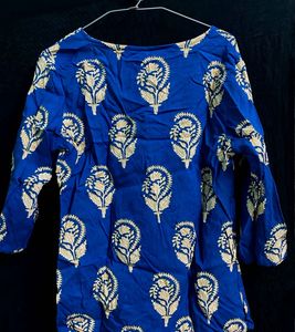 Blue Printed Top