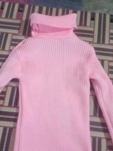 Pink Turtleneck Dress