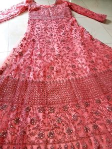 Pink Embellished Anarkali Suit