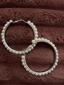 Pearl Hoop Earrings