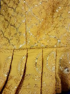 Yellow Suit With Sarara Pant &amp; Dupatta |