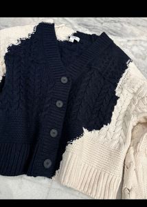 COS Abstract Heavy Knit Baggy Cardigan