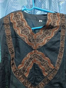Black Jacket Style Kurta