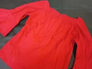 off shoulder tops mustard and red