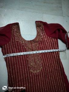 Rani Colour Embroidered Salwar Kameez Set