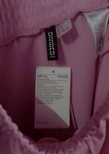 Pink Side-Button Track Pants