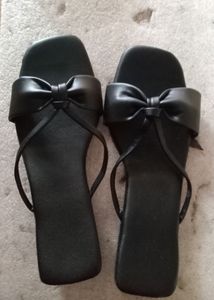 Cute Blue Bow Flats