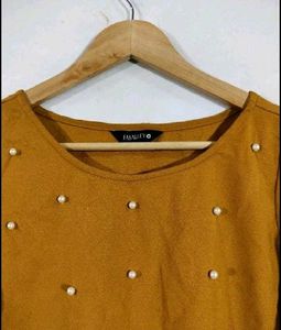 Mustard Pearl Top