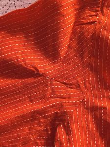 Orange Square Neck Top