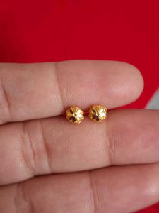 Gold Flower Stud Earrings