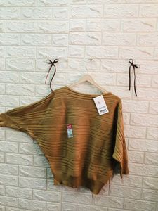 Fusion Max Brown Knit Top Sarg type bloon to