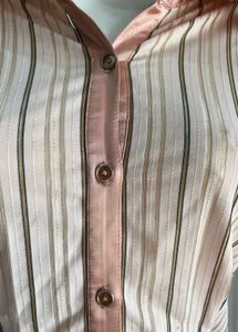 Peach Striped Shirt
