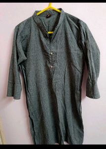Gray Cotton Kurta