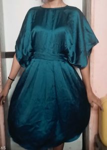 Teal Balloon Dress