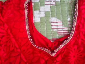 Red Floral Blouse