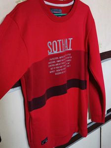 Red "SOTHAT" Graphic Sweatshirt