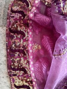 Dual Colour Sequence Work Saree