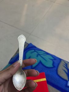 Silver Bowl with Spoon