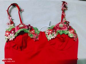 Red Floral Bodycon Dress