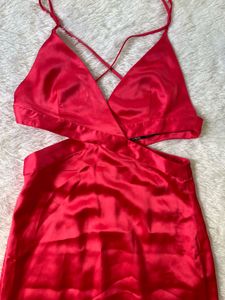 Zara Hot Pink Cutout Dress