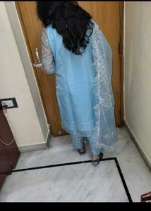 blue mirror work pakistani kurta set heavy xl net