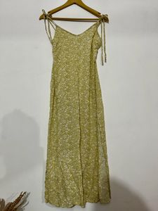 Floral Tie Strap Maxi Dress