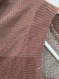 Brown Stylish Cropped Sweater
