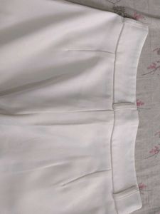 White High Waisted Trousers