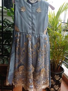 Beautiful Grey Embroidered Gown
