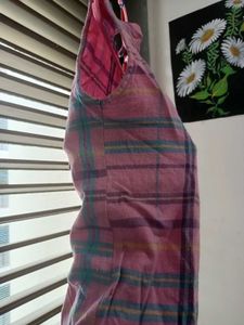 Vintage Pink Plaid Sleeveless Shirt