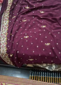 Brown Saree